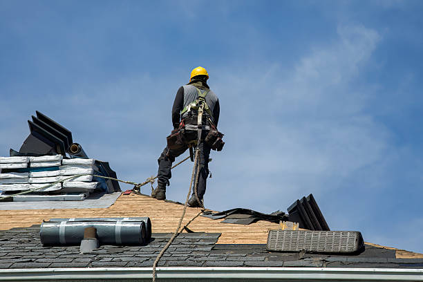 Professional Storm Damage Roof Repair technician working in Braintree, MA